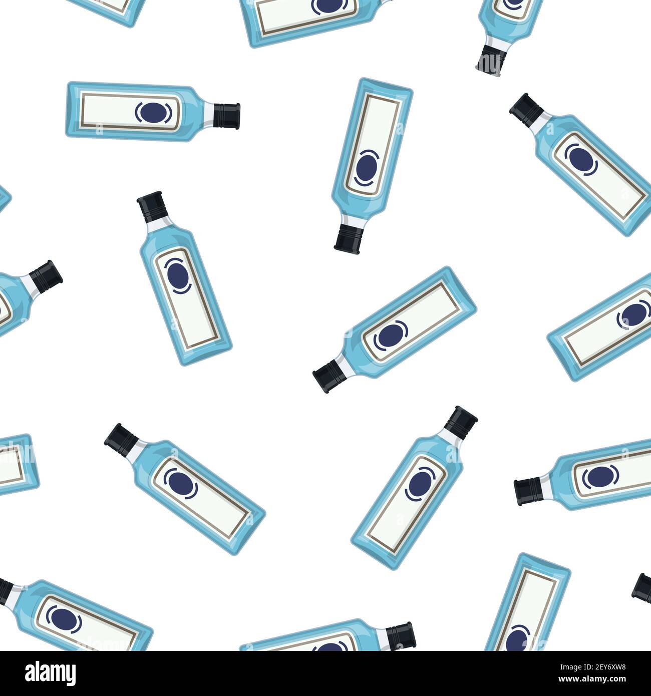 Flasche Alkohol von Gin Stock Vektor