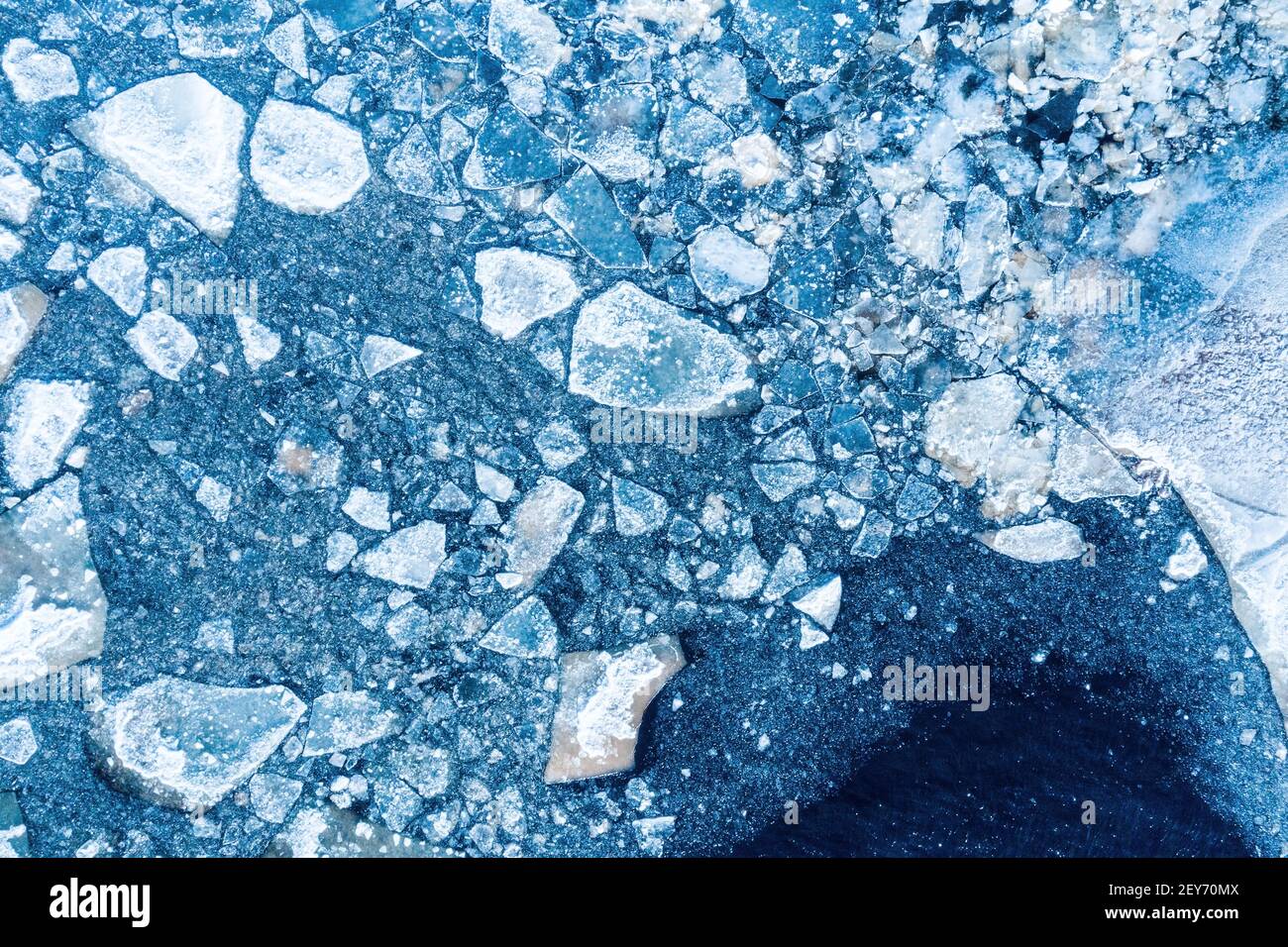 Hintergrund der ICE-Textur. Strukturierte, kalt frostige Oberfläche Stockfoto
