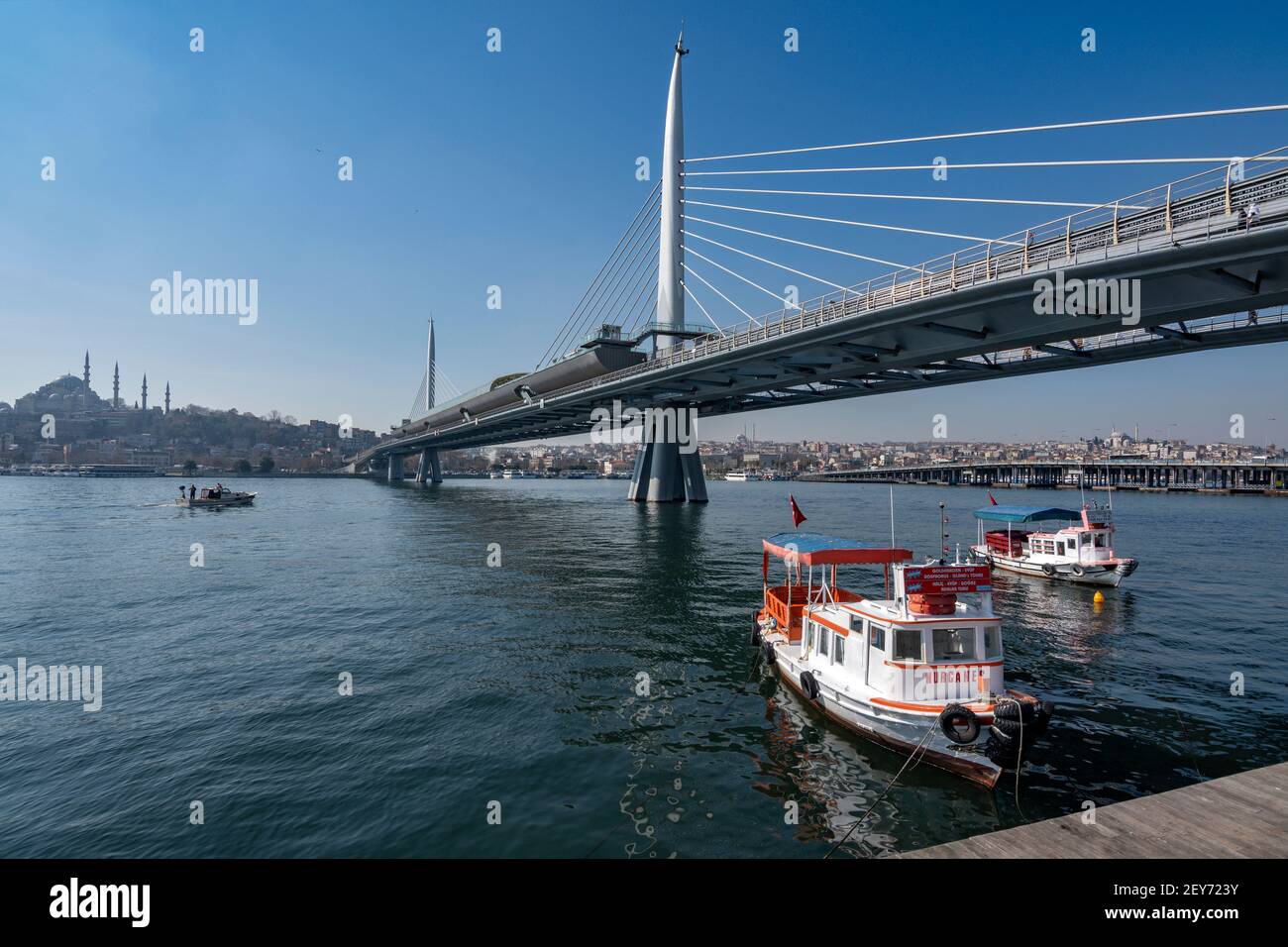 Goldenes Horn in Istanbul, Türkei Stockfoto