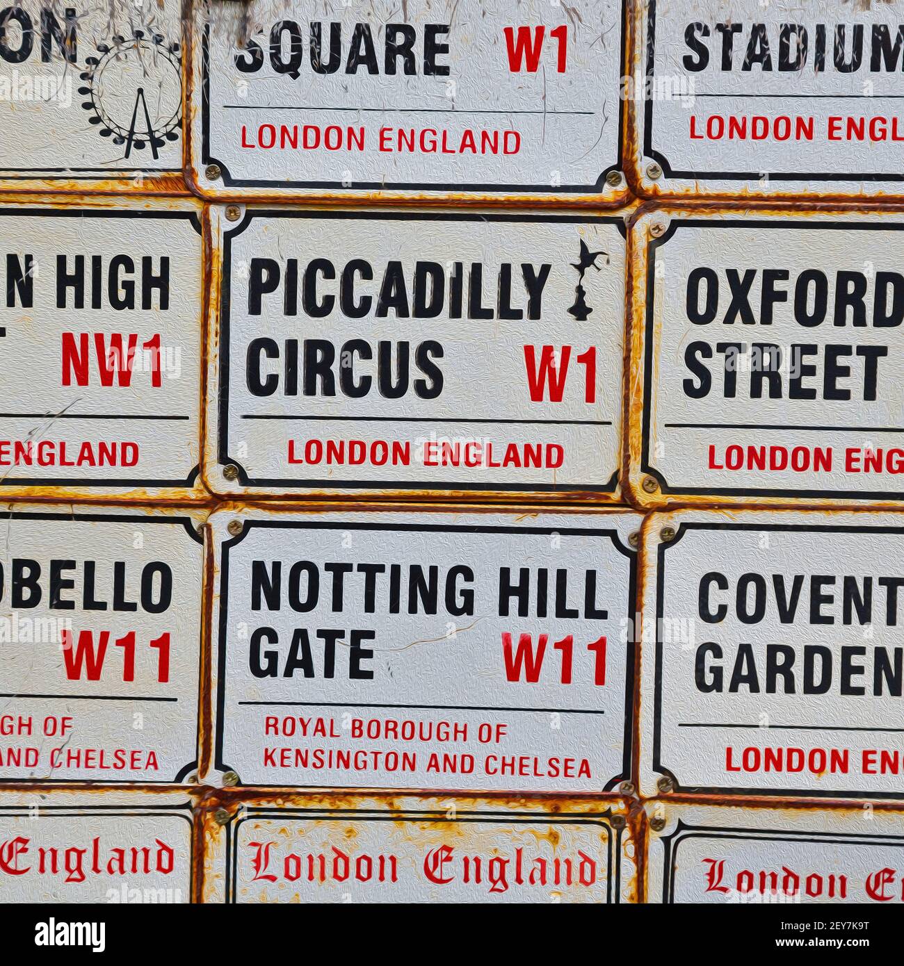 Icon Signalstraße in london england europa alt Verkehr Stockfoto