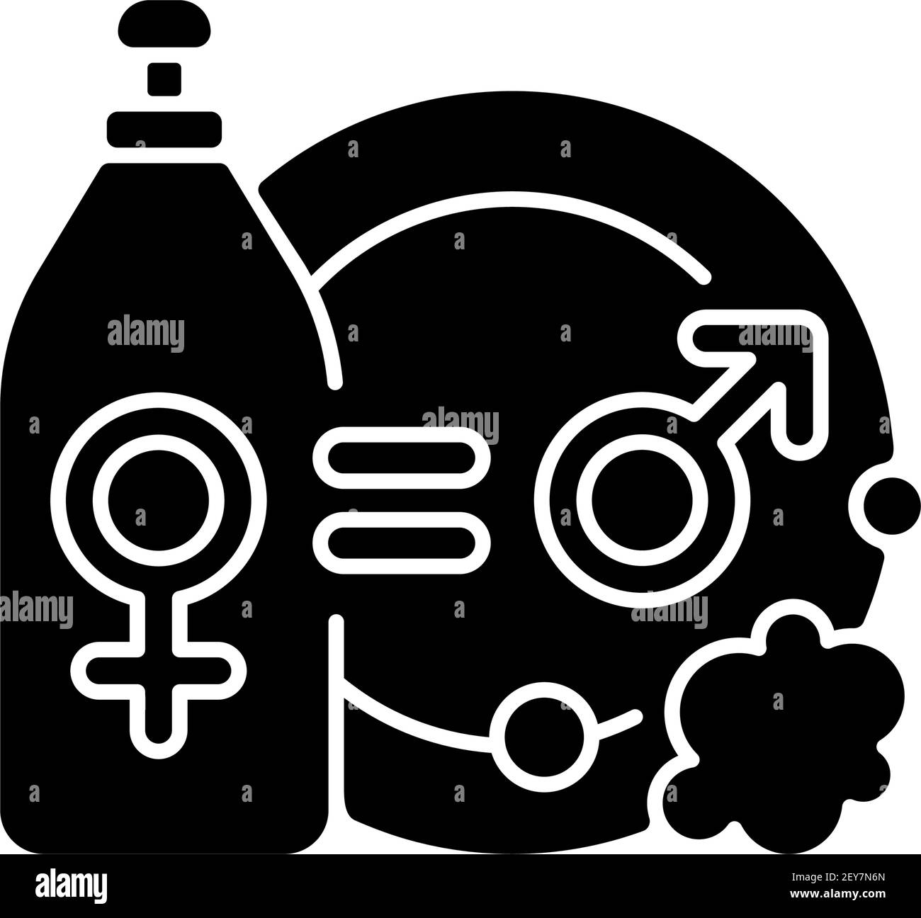 Teilung der Hausarbeit schwarze Glyphe Symbol Stock Vektor