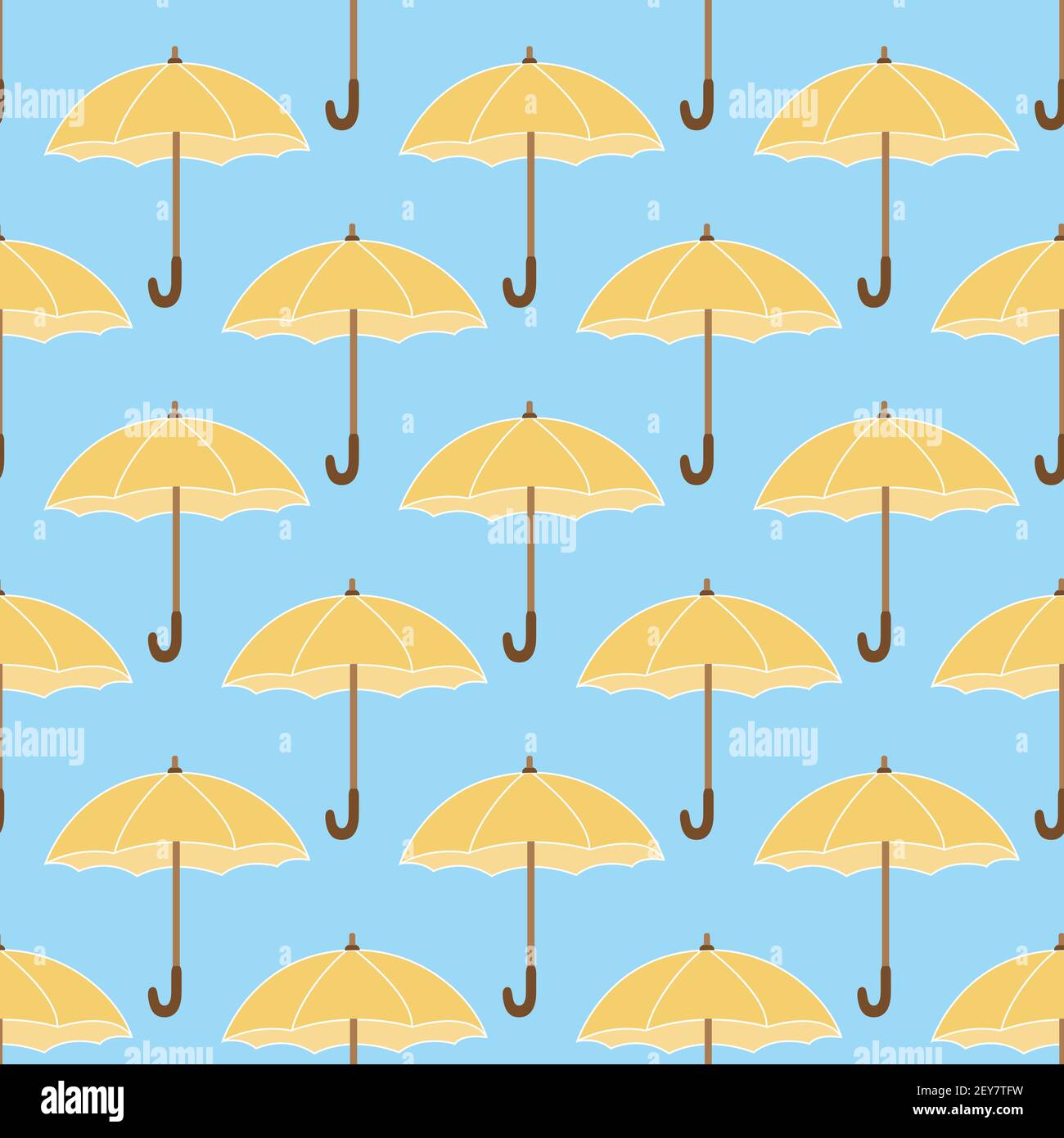 Regenschirm Vektor nahtlose Muster für Tapete, Textil, Oberfläche, Mode, Hintergrund, Fliese, Schreibwaren, Wohnkultur, Möbel etc. Stockfoto
