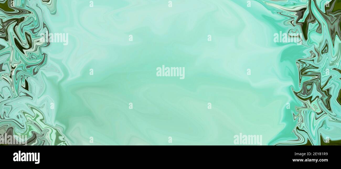 Banner-Vorlage mit Malachit-Textur. Mehrfarbiges abstraktes Muster, grüner Kopierraum. Dekorative Bordüre, Halbedelstein-Imitation. Hintergrund Stockfoto