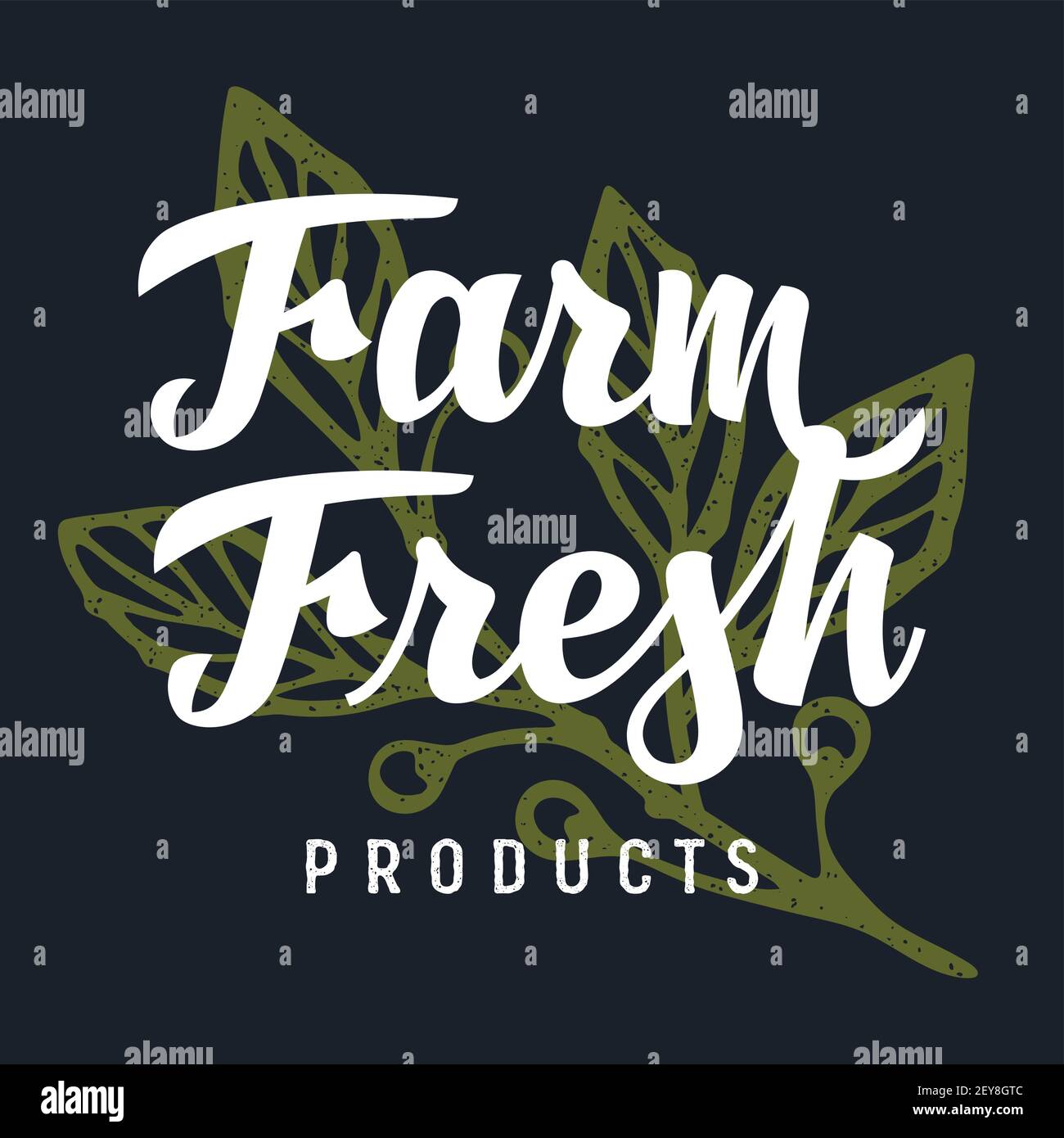 Farm Frische handgemachte Schriftzüge für authentisches Design der Metzgerei Oder Bauernmarkt Stock Vektor