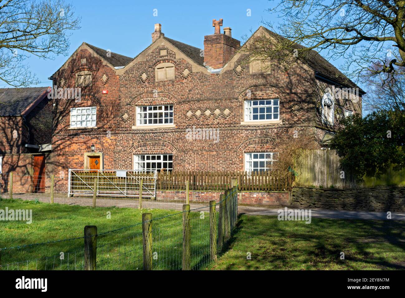 Buckley Hill Farmhouse, Droylsden, Tameside, Manchester, Großbritannien. 17th Cent. Klasse ll* aufgeführt. Stockfoto