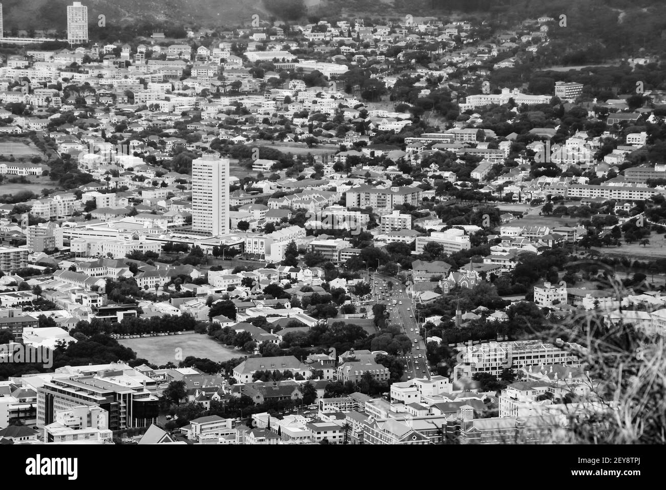 KAPSTADT, SÜDAFRIKA - 05. Jan 2021: Kapstadt, Südafrika, 07. Dezember 2011, erhöhte Ansicht von Kapstadt Stockfoto