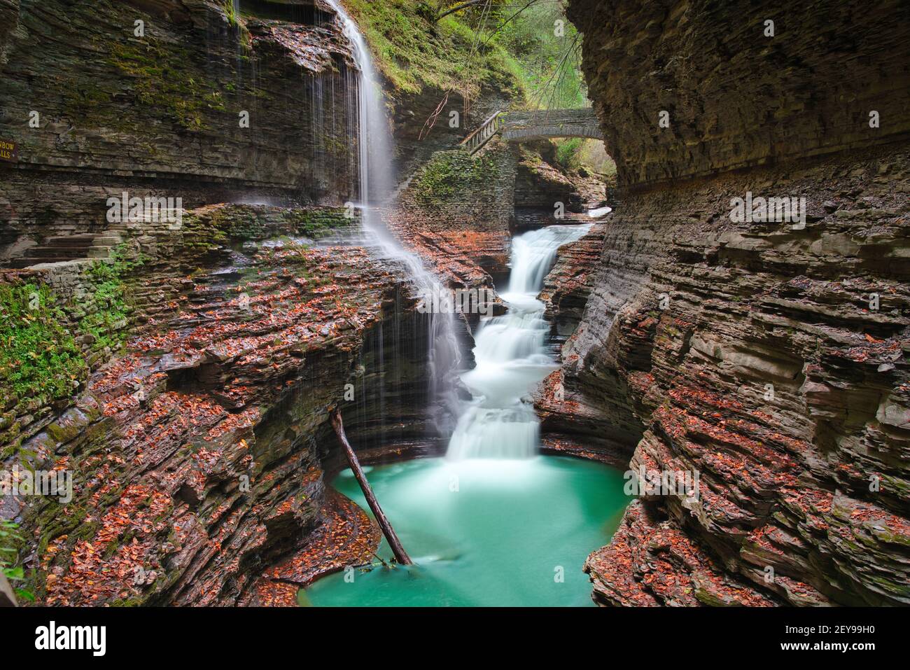 Foto der Wasserfälle am Watkins glen National parken Sie in New York Stockfoto