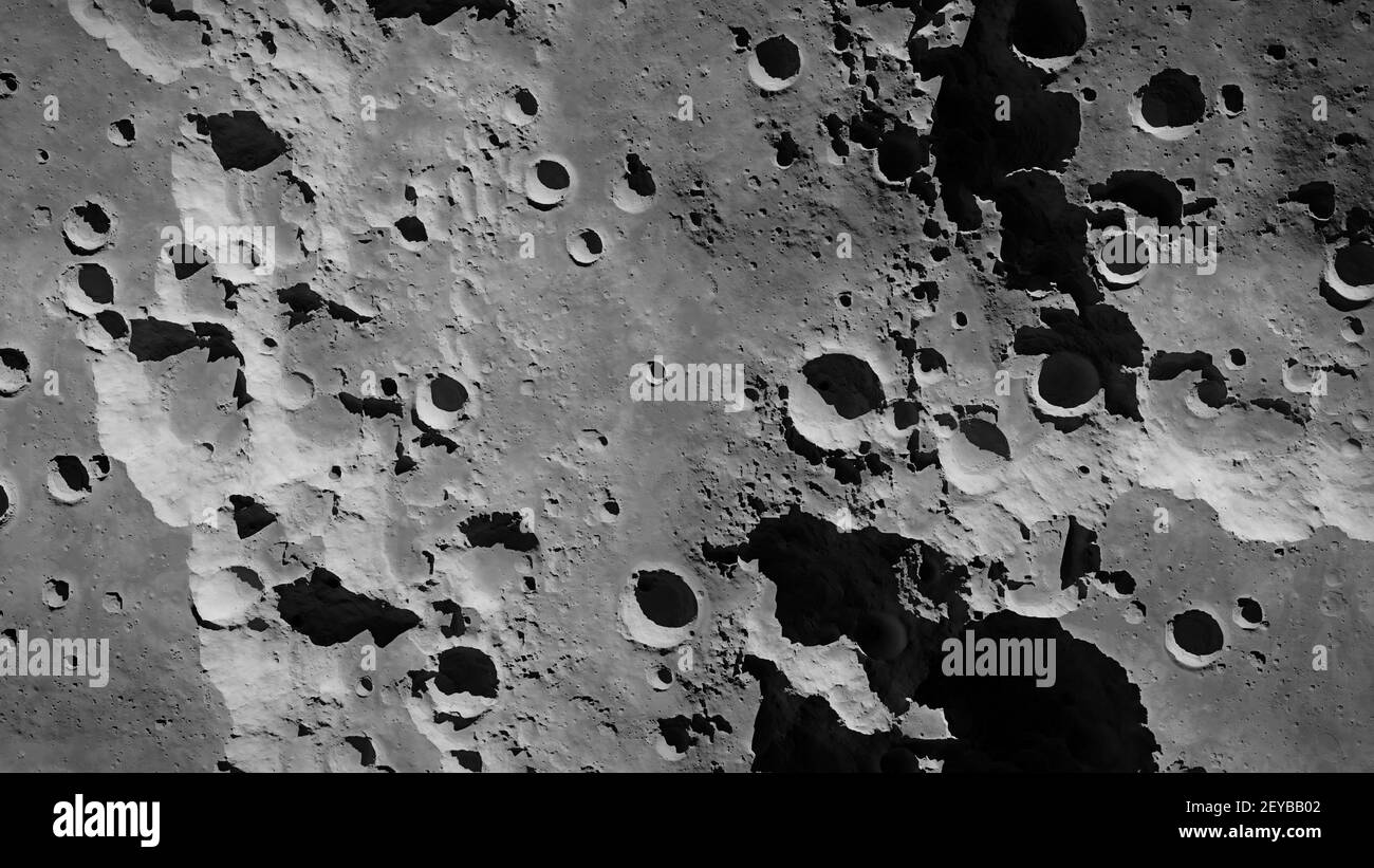 Mond Oberfläche, Mondlandschaft Stockfoto