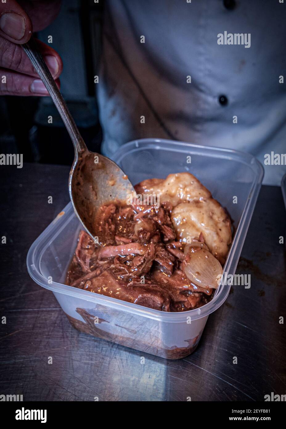 Braten Abendessen, Lamm, Rind, Roasties Stockfoto