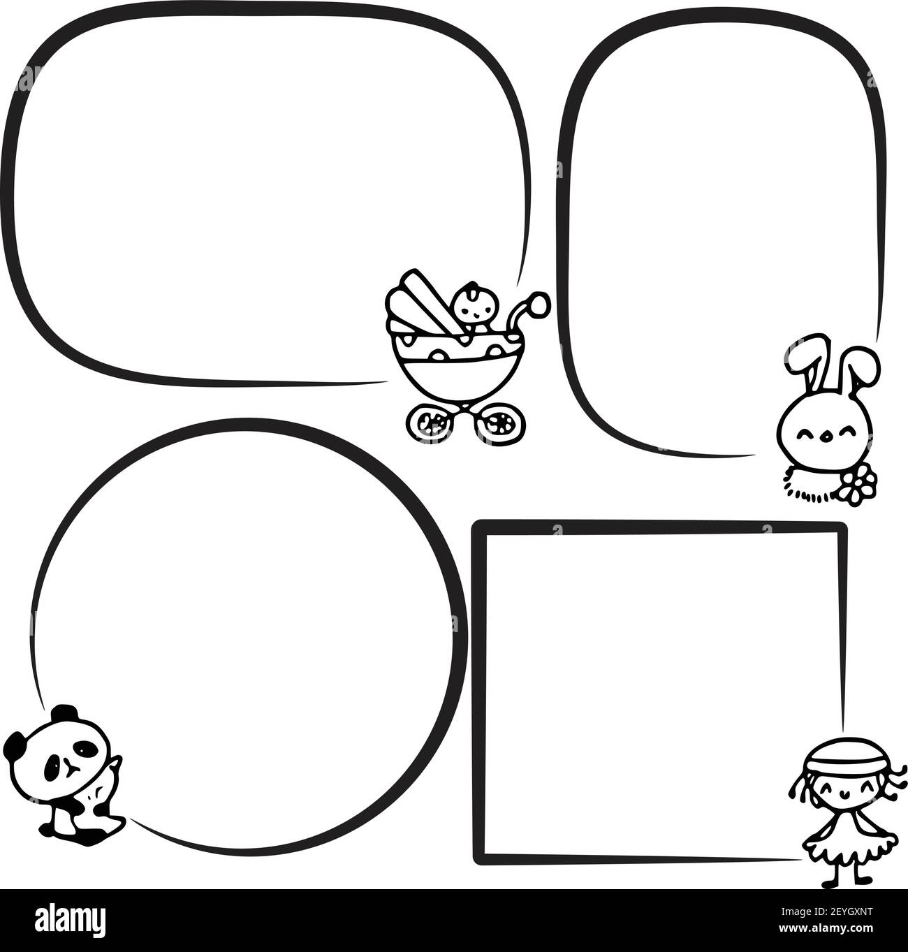 vektor Karton Rahmen Rahmen Hintergrund gesetzt Stock Vektor