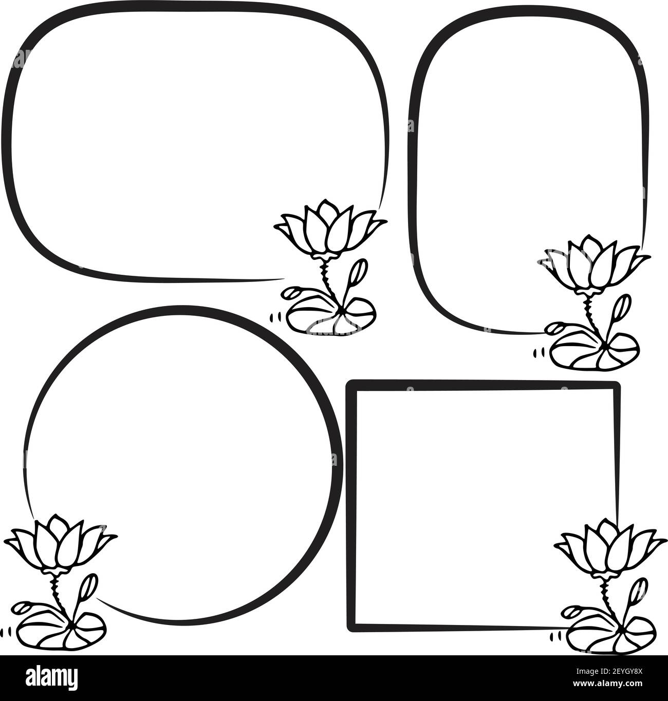 vektor Karton Rahmen Rahmen Hintergrund gesetzt Stock Vektor