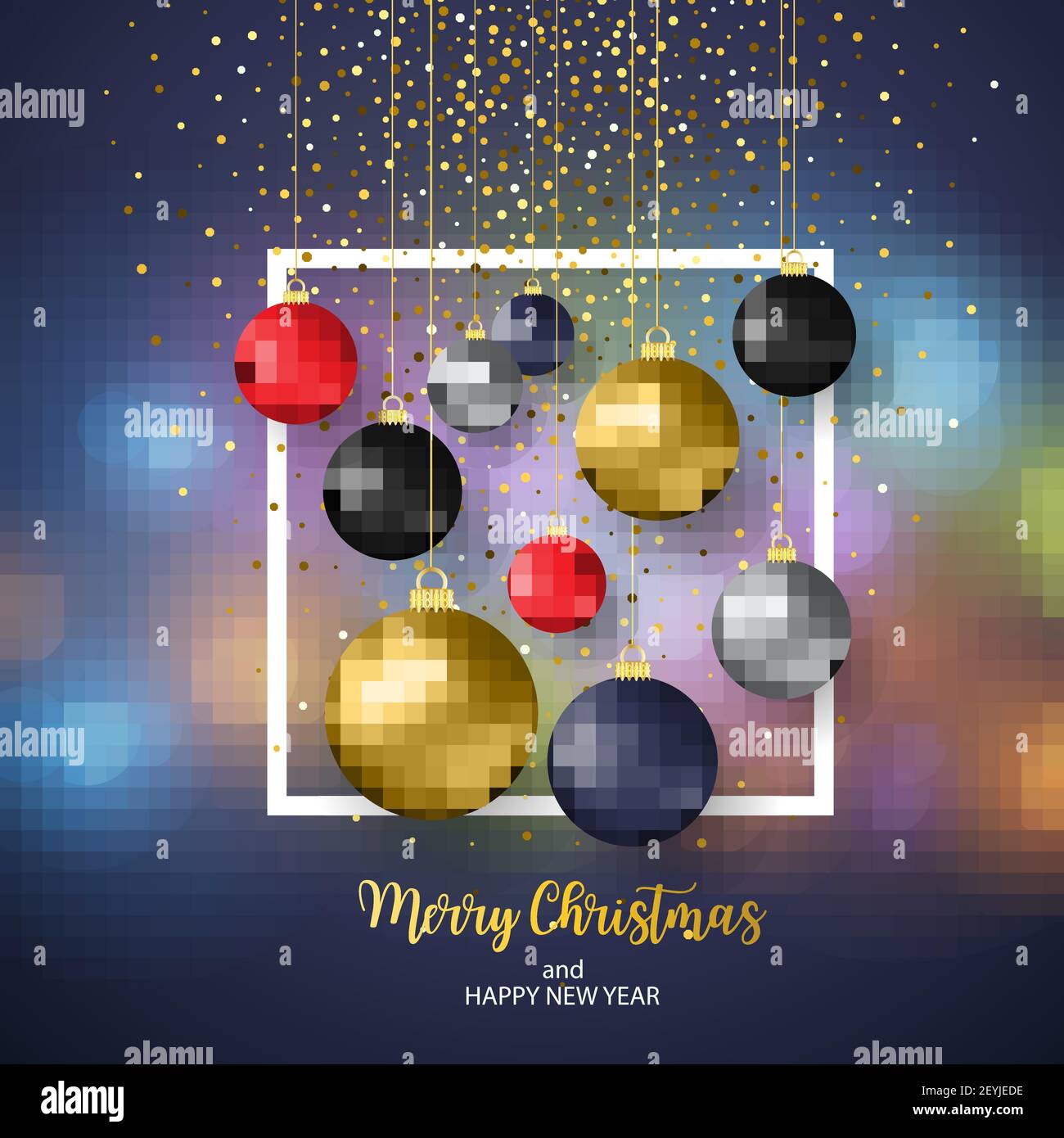 Frohe Weihnachten und glückliches neues Jahr Stock Vektor
