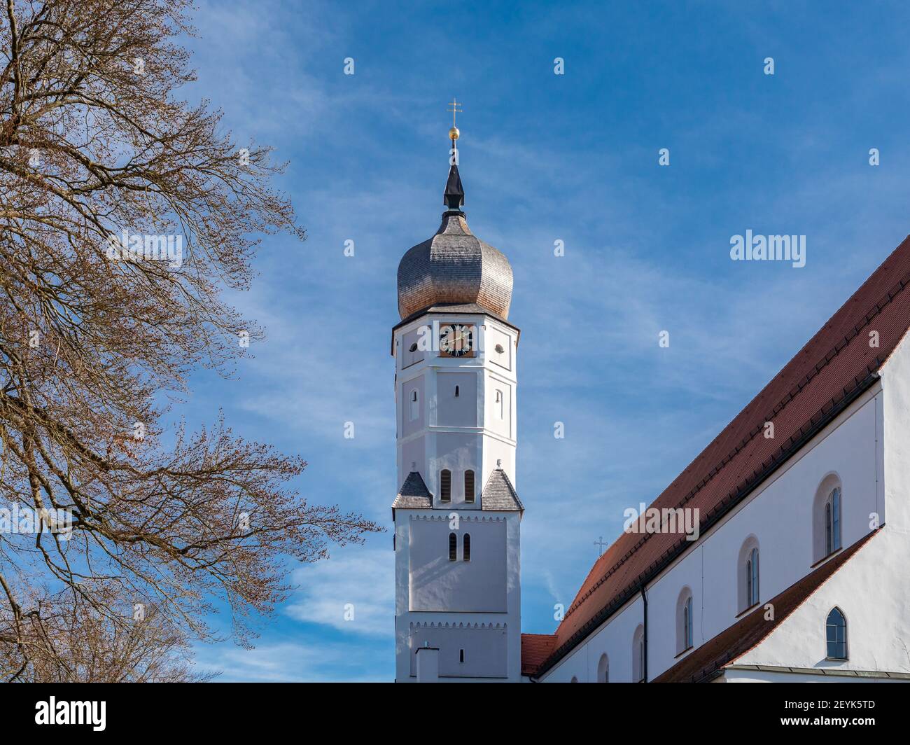 Pfarrkirche Maria Himmelfahrt der Stadt Aichach, Bayern, Deutschland Stockfoto