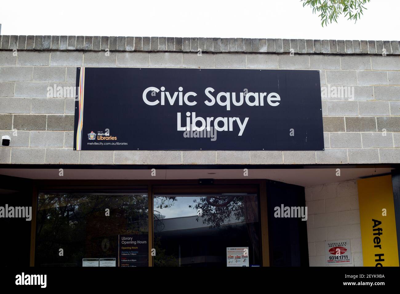 City of Melville Civic Square Library, Perth, Australien Stockfoto