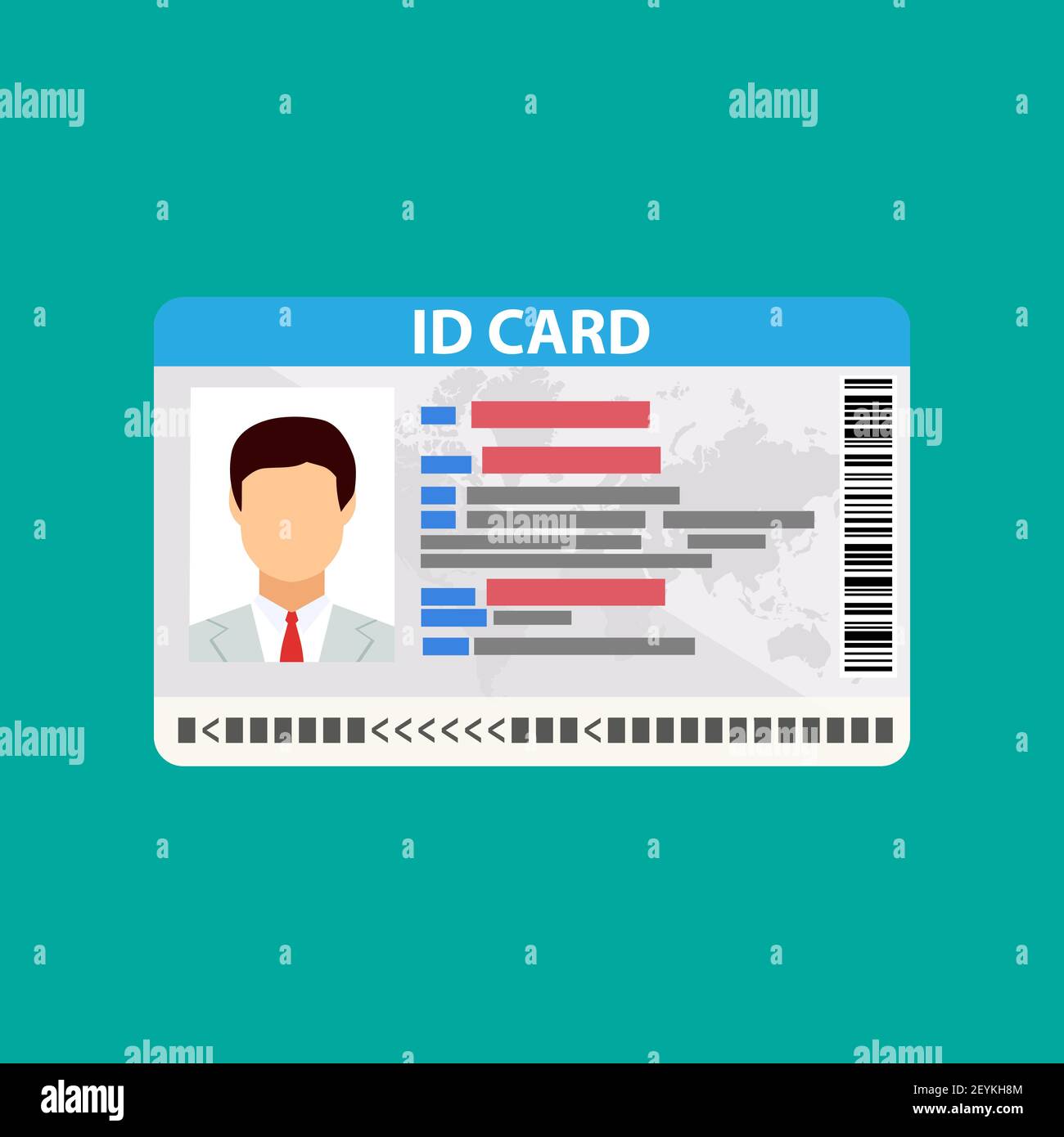 Personalausweis. Personalausweis, Stock Vektor