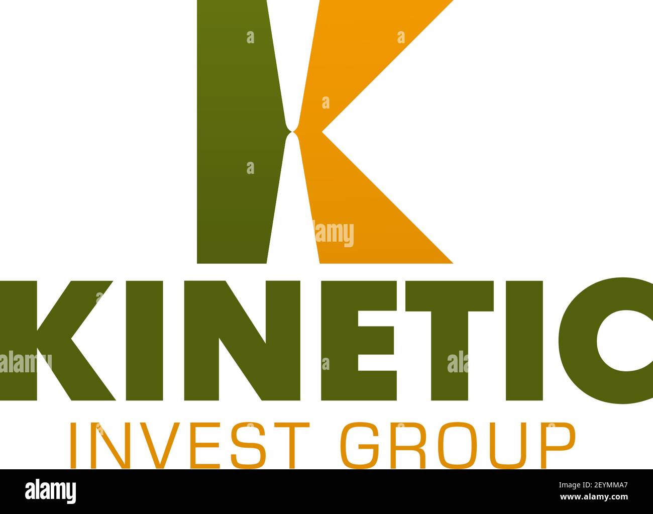 Buchstabe K Symbol für Invest Gruppe oder Bank Design und Finanzunternehmen. Vektor-isoliertes Kinetic-K-Buchstabensymbol für Bankgeschäfte oder Marketing-Res Stock Vektor