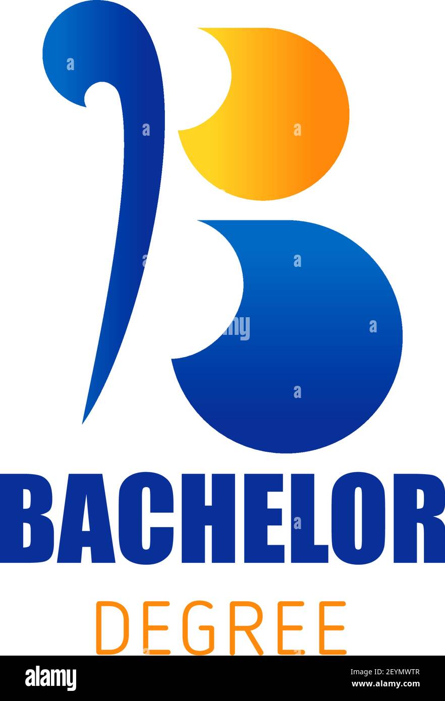 Buchstabe B Symbol für Bildungsindustrie, Wirtschaftsuniversität oder Kunst und Design Hochschule. Vektor Bachelor Symbol des Buchstaben B für Wissenschaft und Forschung scho Stock Vektor