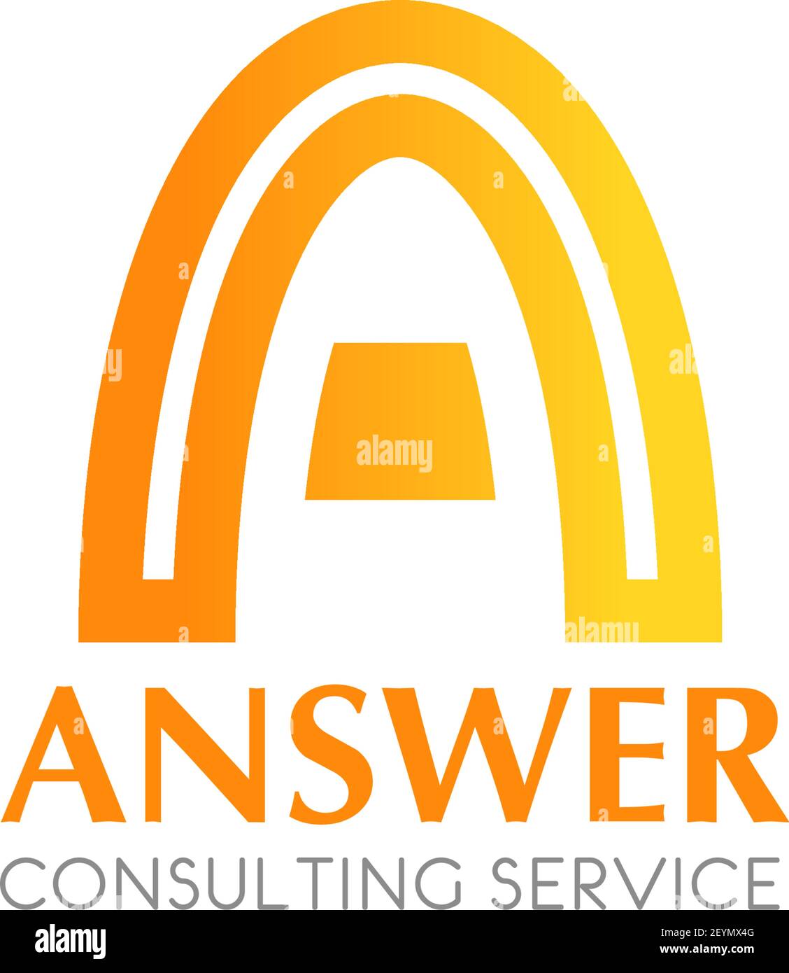 Schreiben SIE EIN Symbol für Unternehmensberatung oder Marketing-Research-Unternehmen und Werbeagentur. Vektor-Antwort-Symbol in Buchstabe A für Finanz-oder commerci Stock Vektor