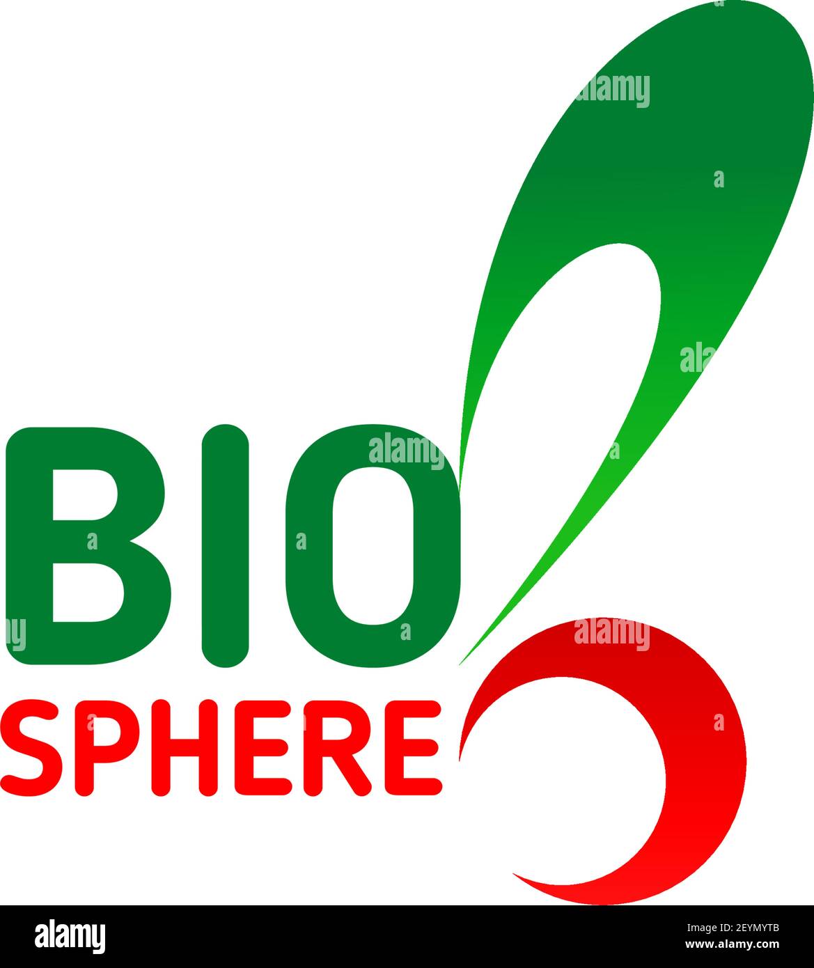Biosphäre Vektorzeichen. Vektor-Emblem für Ökologie oder Energieunternehmen. Umwelt- oder Biotechnologiekonzept. Globales Technologiekennzeichen, isoliert auf Stock Vektor