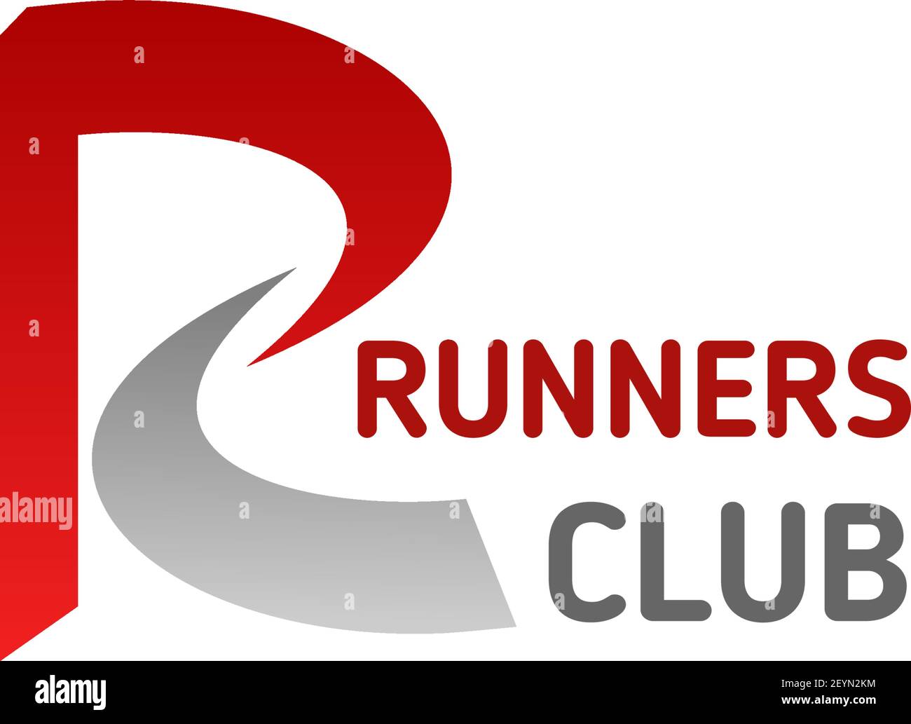 Buchstabe R Symbol für Läufer Sport Club oder Fitness-Studio und Fitness-Center. Vector isoliert Buchstaben R für Leichtathletik Turnhalle Sportswear Marke Store oder Joggling Run cham Stock Vektor