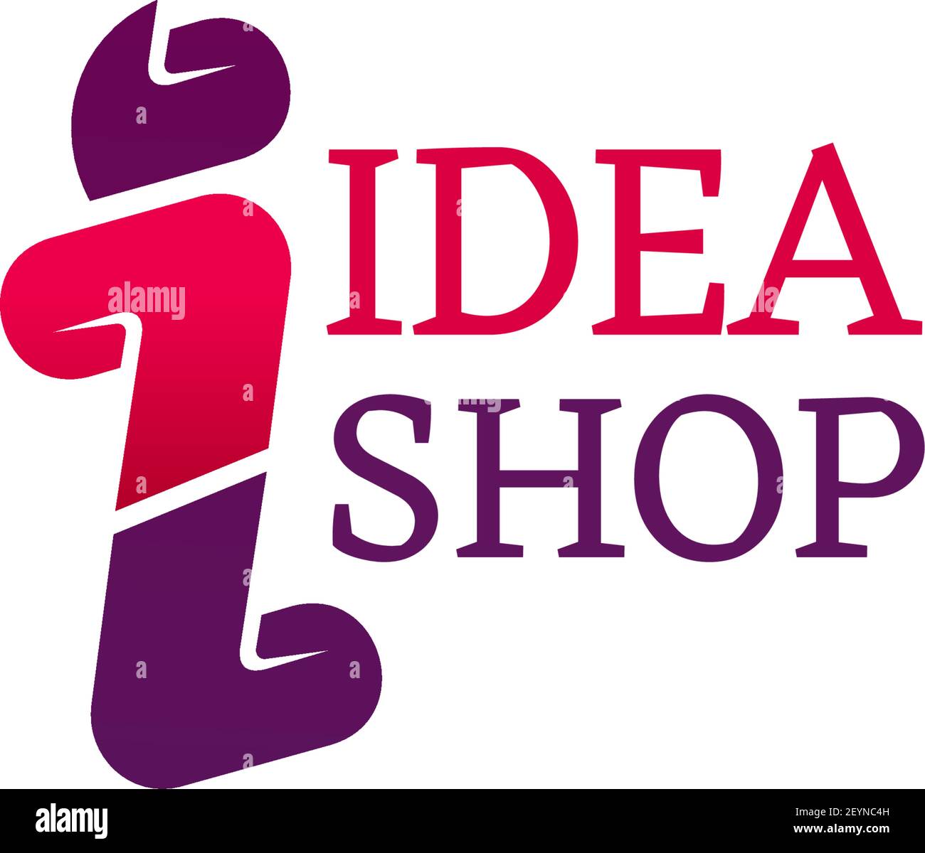 Abstraktes Geschäft Vektor-Zeichen isoliert auf weißem Hintergrund. Idee Shop Design, Konzept von Shopping und Marketing. Abstraktes Shopping-Symbol für Store Branding Stock Vektor