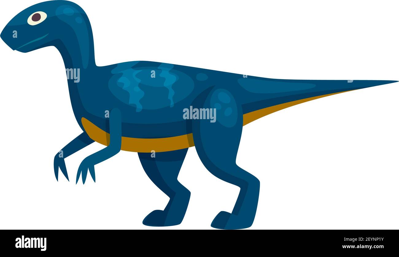Cartoon Tyrannosaurus isoliert lustige prähistorische Tier. Vektor blau t-rex Dino, ausgestorbenen Charakter Stock Vektor