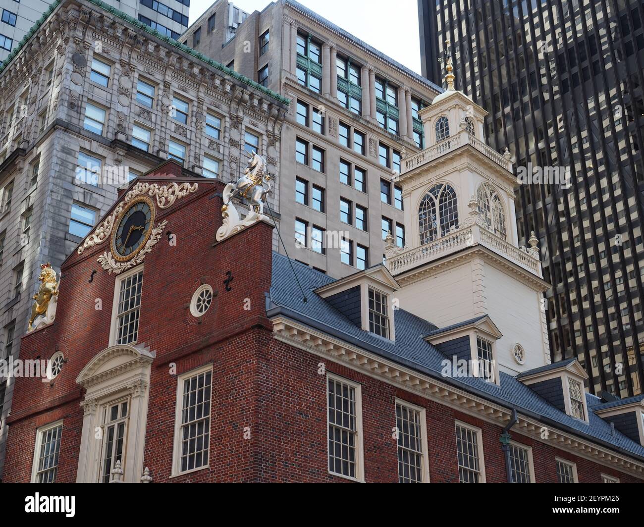 Das Old State House in Boston, Massachusetts. Stockfoto