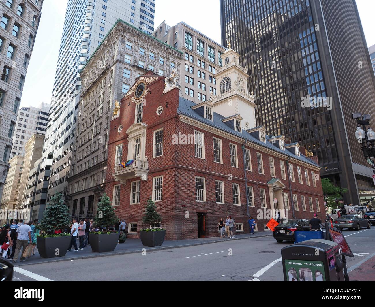 Bild des Old State House in der Innenstadt von Boston. Stockfoto