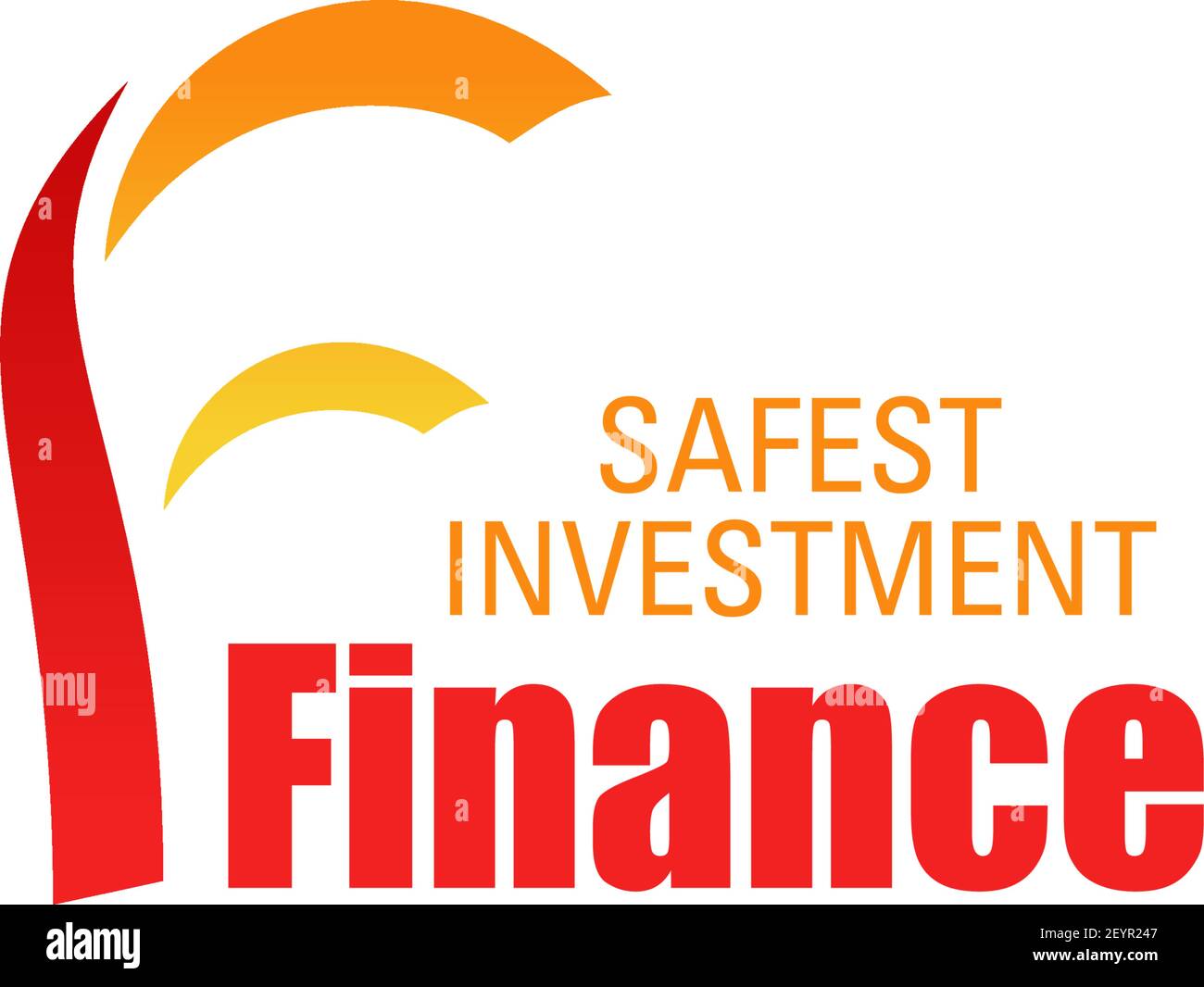 Finanzsymbol für Geschäftserfolg und Design von Bankanlagen. Orange und rote Corporate Identity abstrakte Schrift des Alphabets Buchstabe F für Business-Auto Stock Vektor