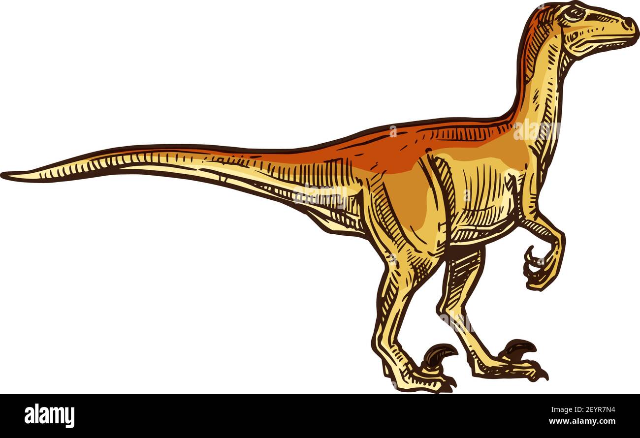 T-rex isolierte beige Dinosaurier Skizze. Vektor Cartoon Tyrannosaurus prähistorischen ausgestorbenen Tier Stock Vektor