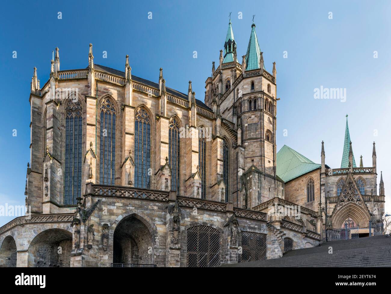 Erfurter Dom in Erfurt, Thüringen, Deutschland Stockfoto