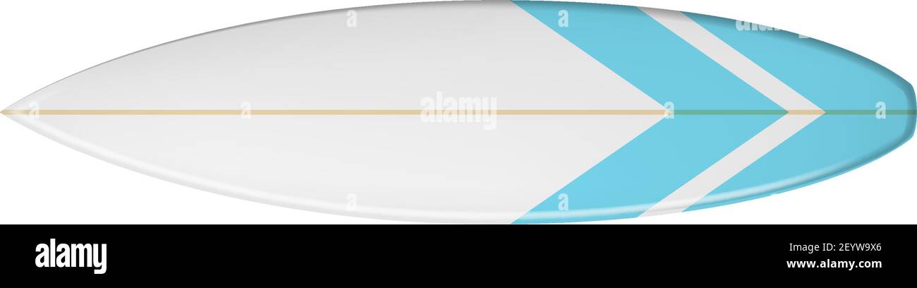 Shortboard isolierte längliche Plattform im Surfen. Vector Balsa minimal Board auf Wellen zu fahren Stock Vektor