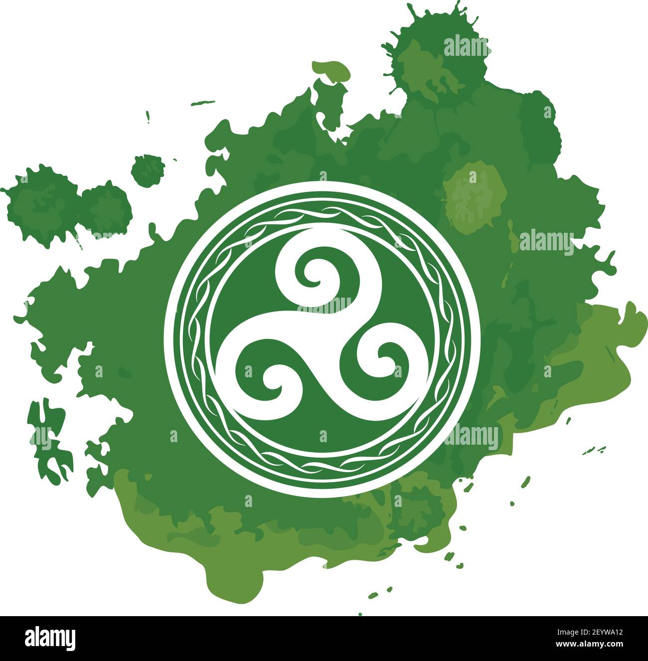 Dreifache Spirale, alte keltische Symbol Stock Vektor