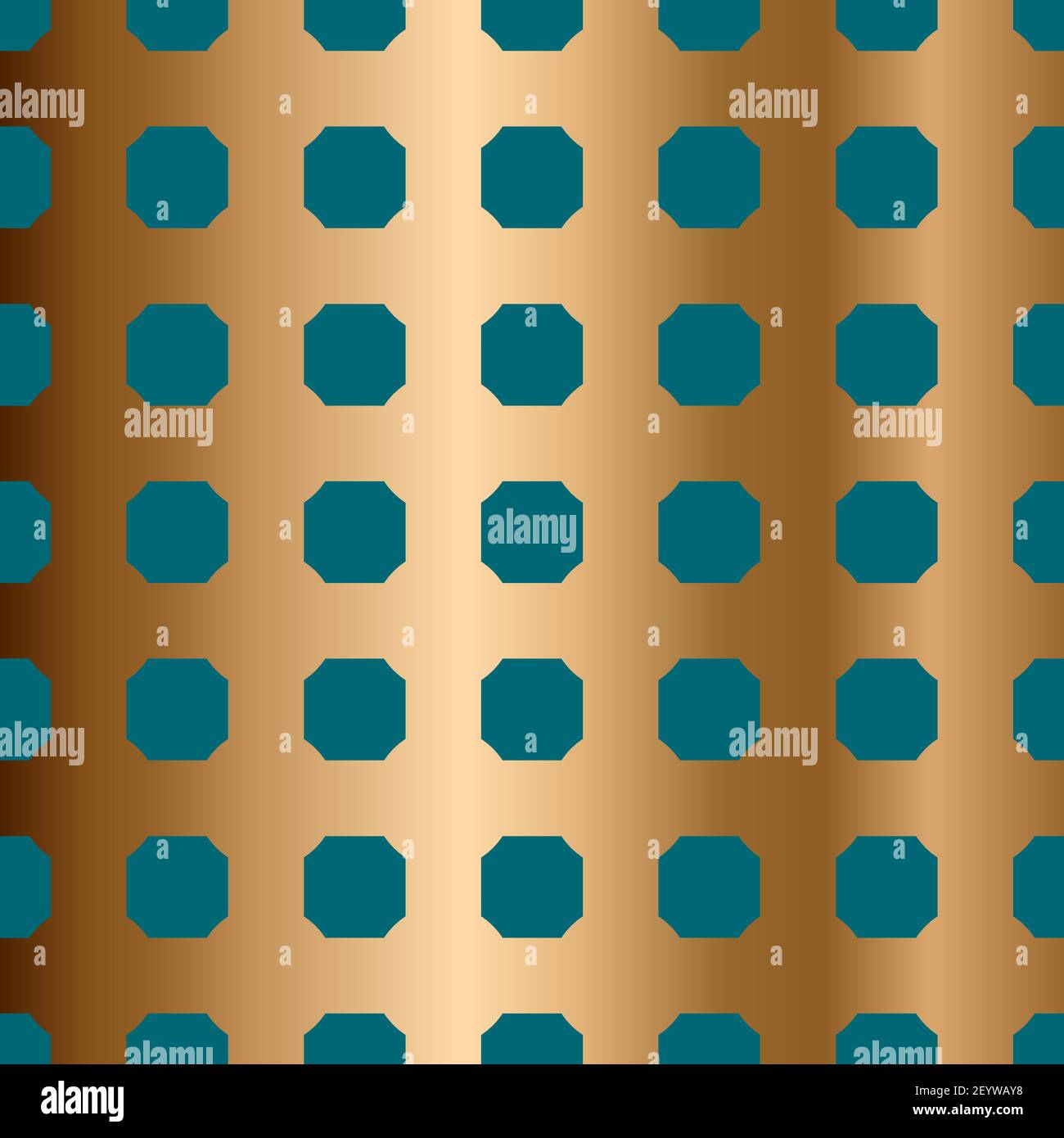 Abstraktes geometrisches Vektor-nahtloses Muster. Ornamentaler blauer, türkisfarbener und goldener Hintergrund Stock Vektor