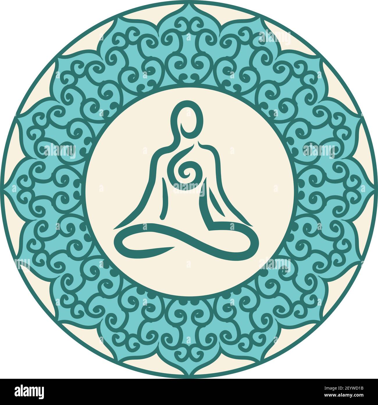 Yoga-Mandala Stock Vektor