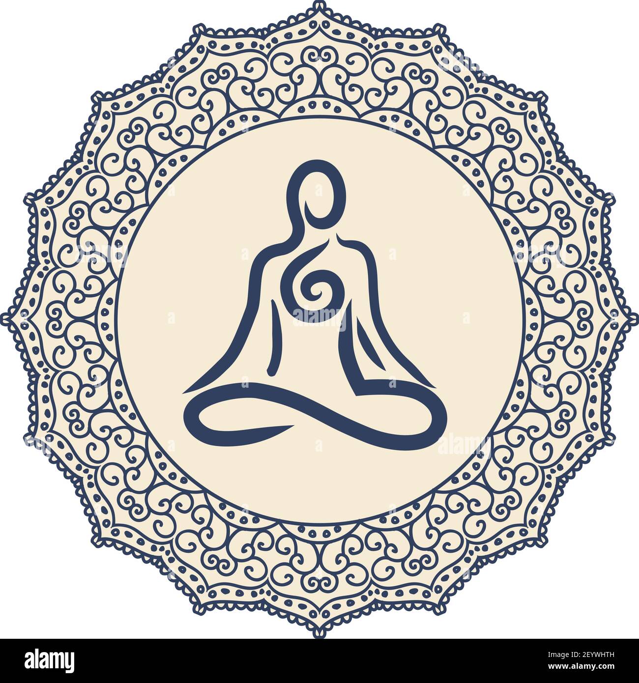 Yoga-Mandala Stock Vektor