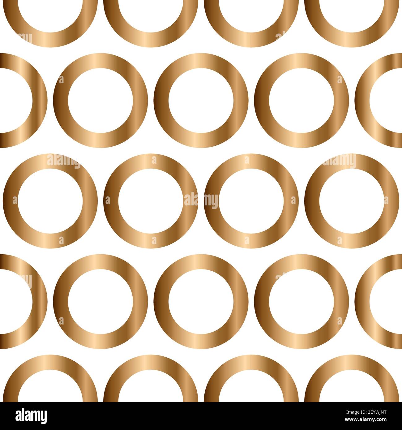 Abstraktes Vektor geometrisches nahtloses Muster mit Kreisen. Ornamentaler goldener Hintergrund Stock Vektor