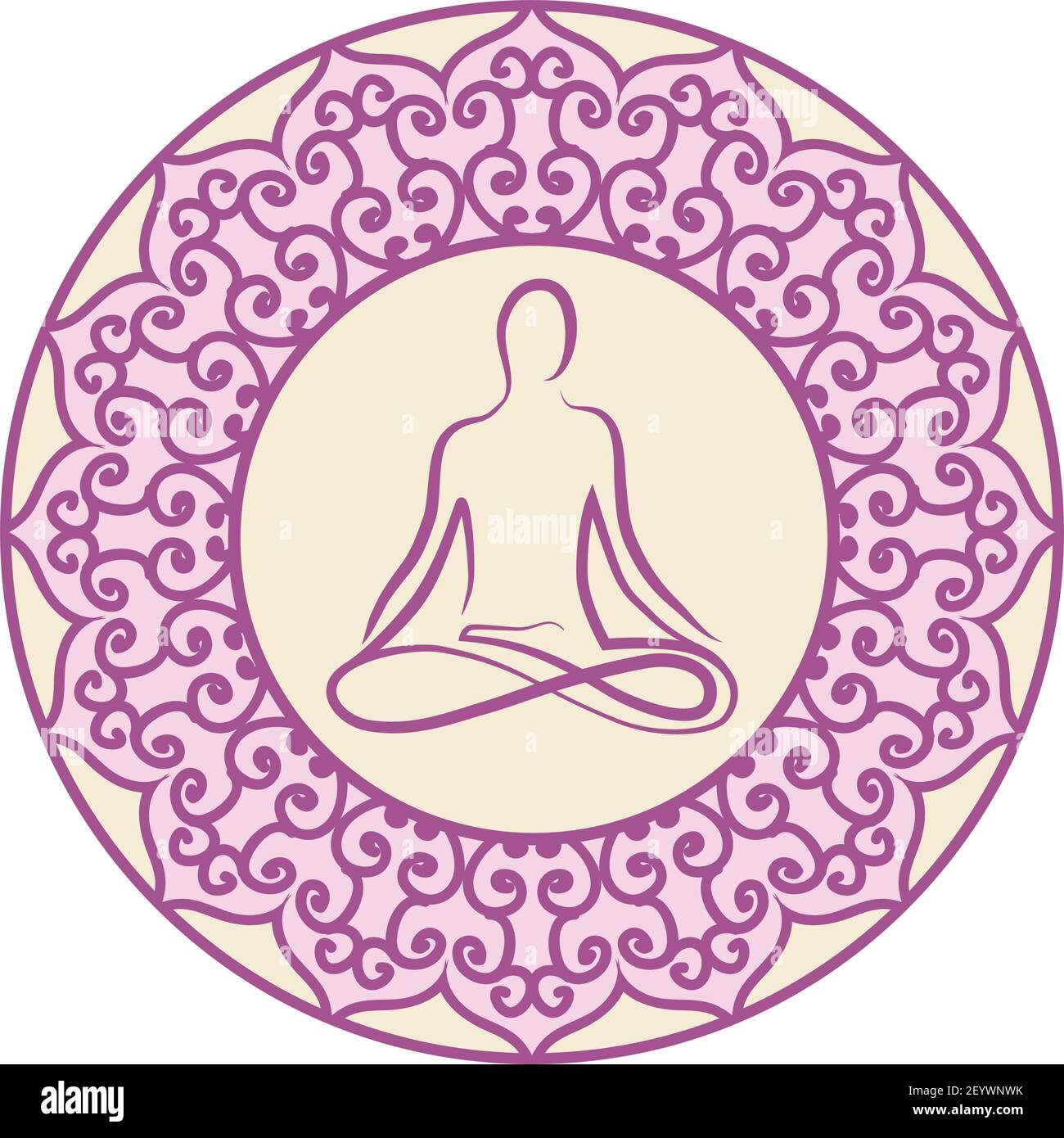 Yoga-Mandala Stock Vektor