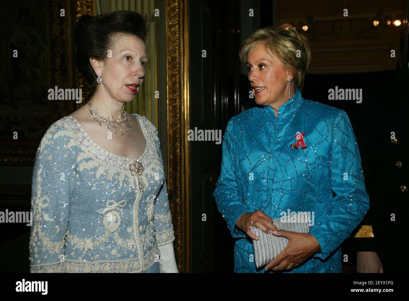 Prinzessin Anne im Kiri Te Kanawa's 60th Geburtstag Empfang bei Marlborough House, London Stockfoto
