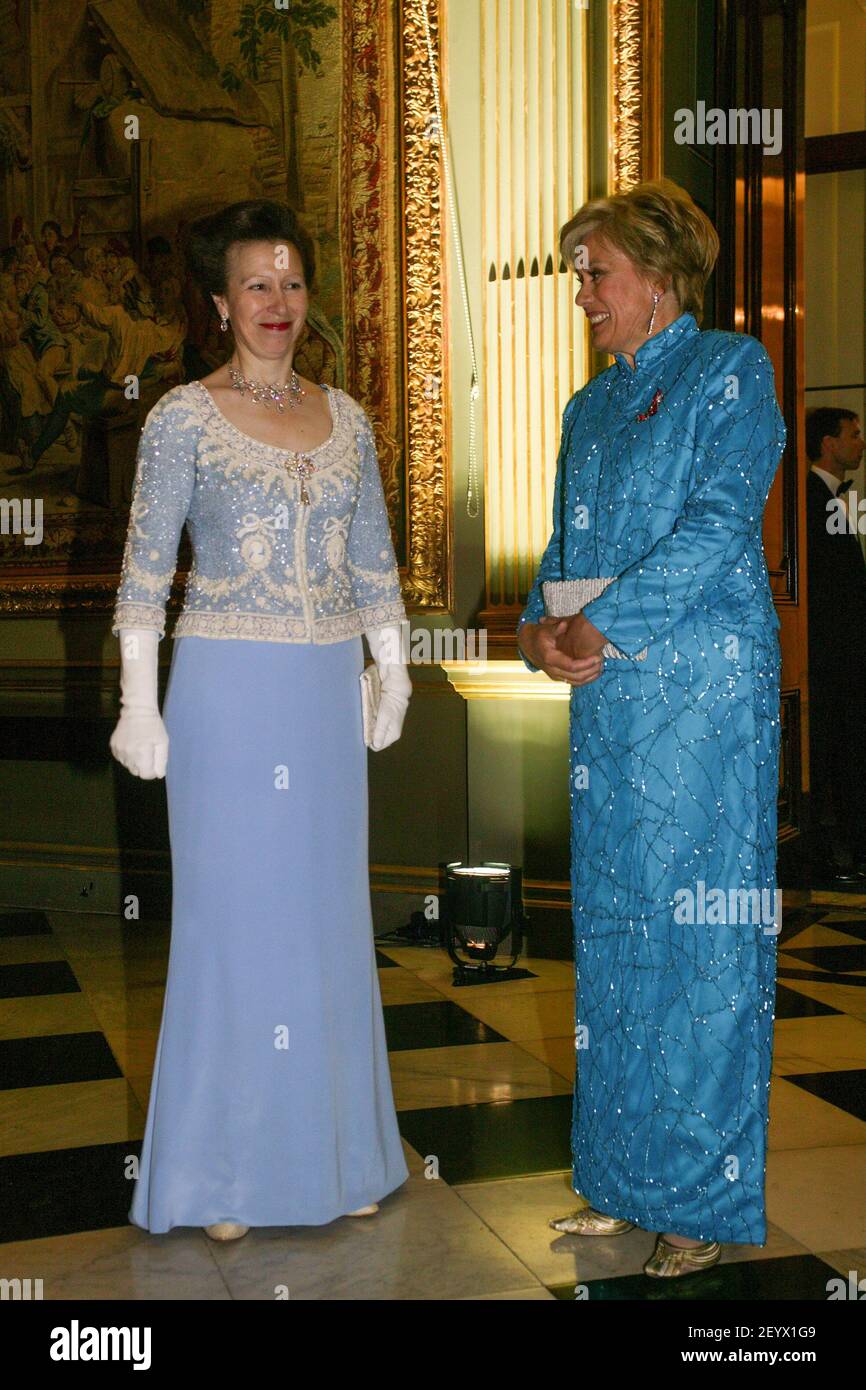 Prinzessin Anne im Kiri Te Kanawa's 60th Geburtstag Empfang bei Marlborough House, London Stockfoto