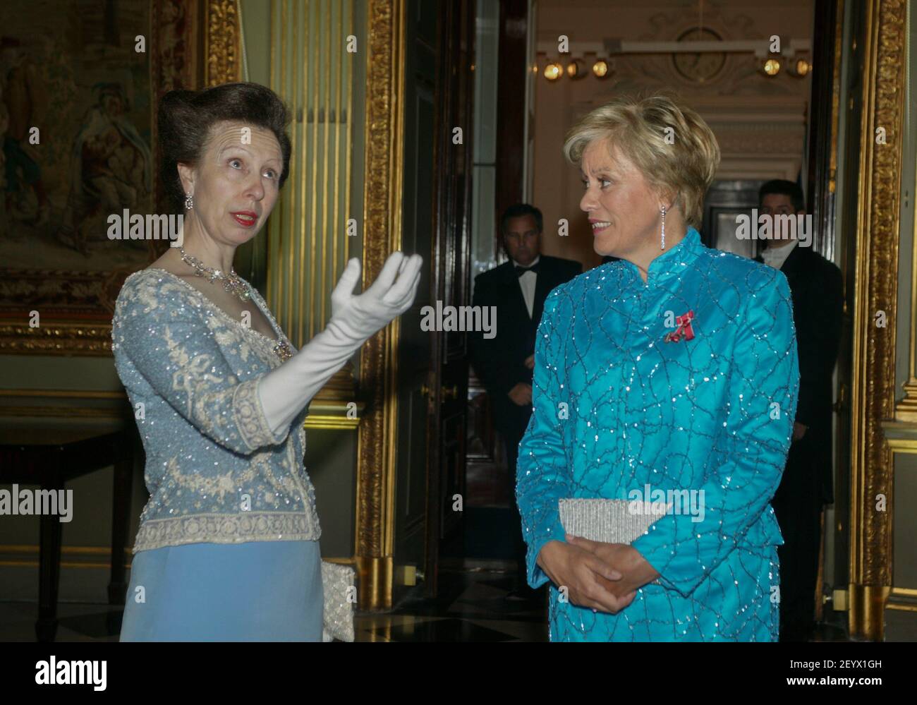 Prinzessin Anne im Kiri Te Kanawa's 60th Geburtstag Empfang bei Marlborough House, London Stockfoto