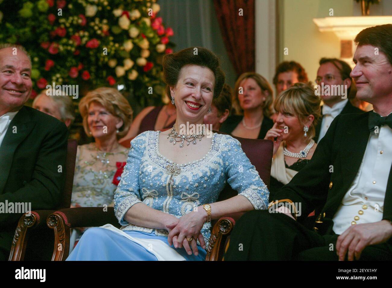 Prinzessin Anne im Kiri Te Kanawa's 60th Geburtstag Empfang bei Marlborough House, London Stockfoto