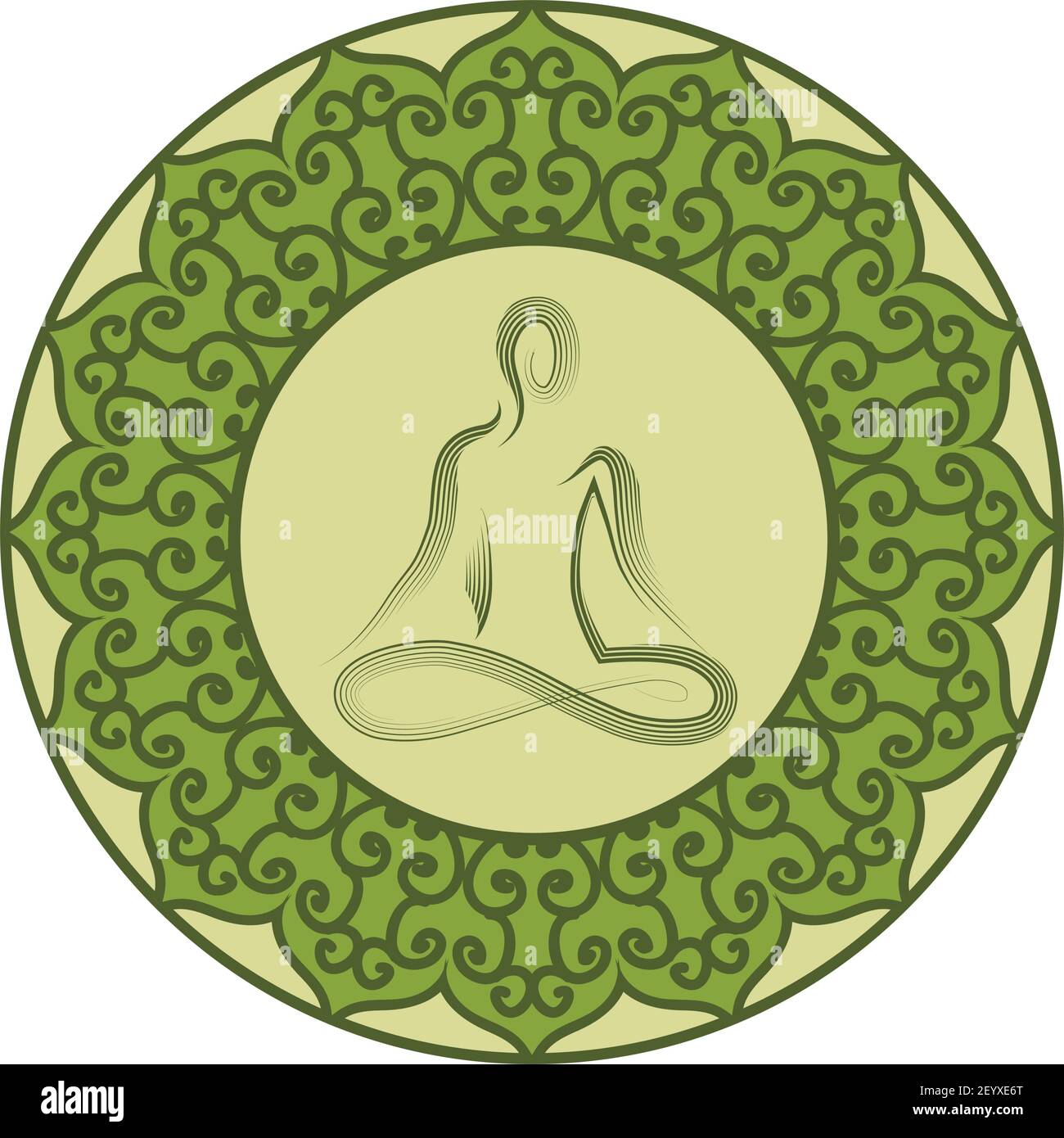 Yoga-Mandala Stock Vektor