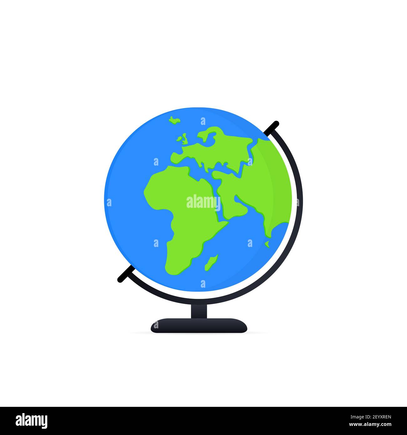 Planetenkarte Globus-Symbol. Erdsymbole, Weltraummergel-Piktogramme, Reisende breites Geographie-Symbol oder Öko-Raum erkunden Symbol. Vektor auf isoliertem weißen Rücken Stock Vektor