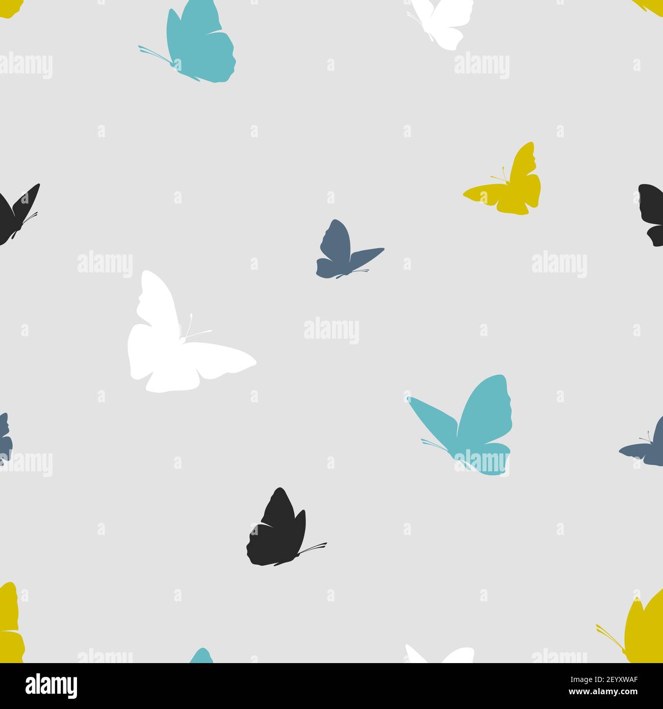 Fliegender Schmetterling Nahtloses Muster. Vektorgrafik Hintergrund Stock Vektor