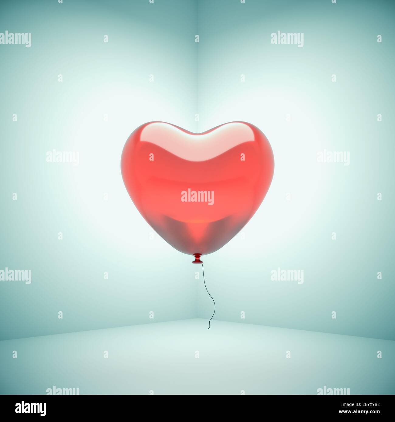 Ballon in Herzform Stockfoto