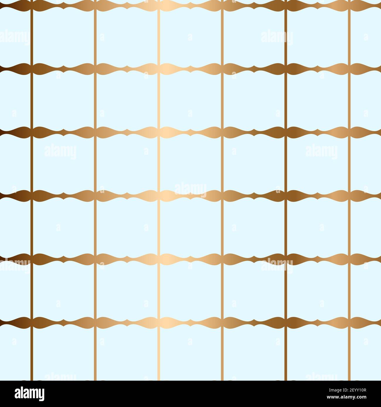 Abstraktes geometrisches Vektor-nahtloses Muster. Ornamental pastellblau und goldener Hintergrund Stock Vektor