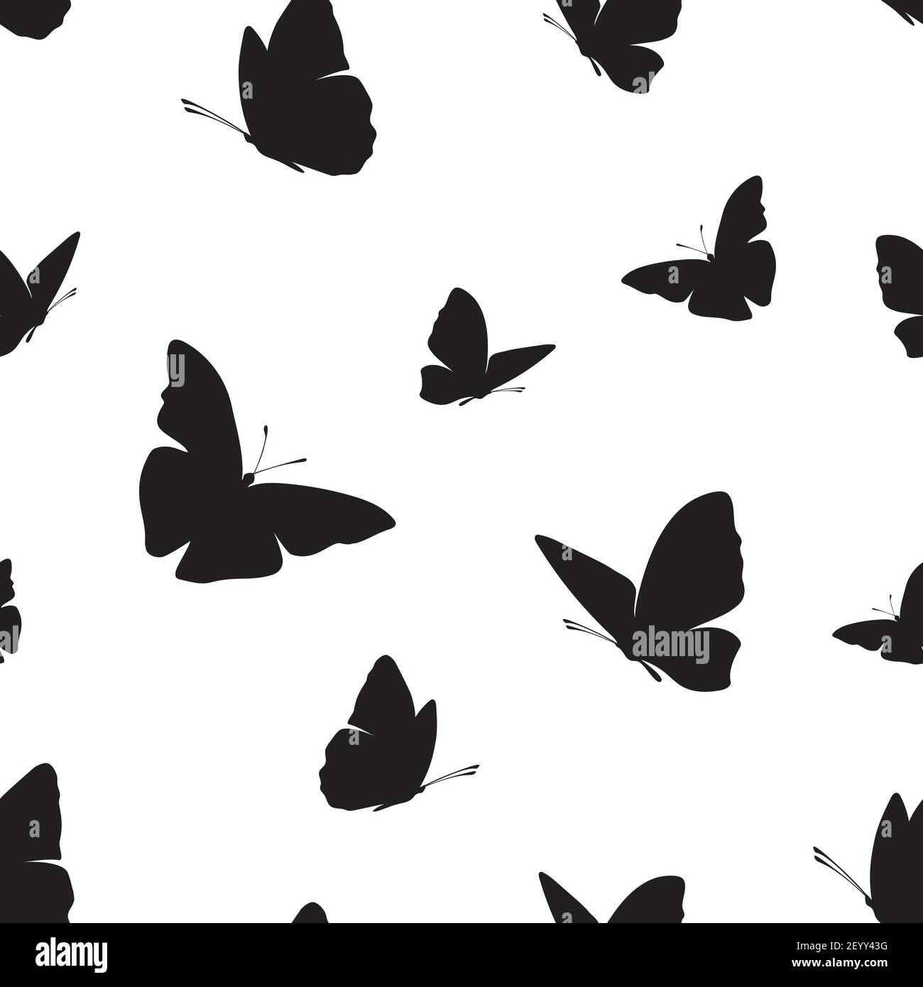 Fliegender Schmetterling Nahtloses Muster. Vektorgrafik Hintergrund Stock Vektor