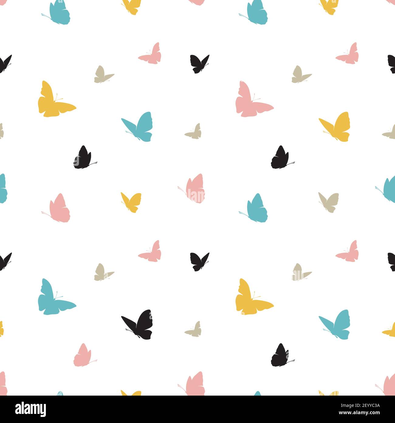 Fliegender Schmetterling Nahtloses Muster. Vektorgrafik Hintergrund Stock Vektor