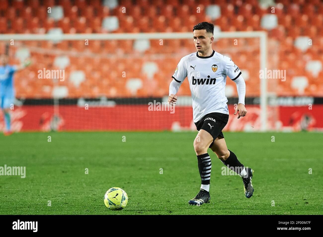 Hugo Guillamon von Valencia CF während des Fußballspiels der spanischen Meisterschaft La Liga zwischen Valencia und Villarreal am 5. März 2021 im Estadio de Mestalla in Valencia, Spanien - Foto Maria Jose Segovia / Spanien DPPI / DPPI / LiveMedia Stockfoto